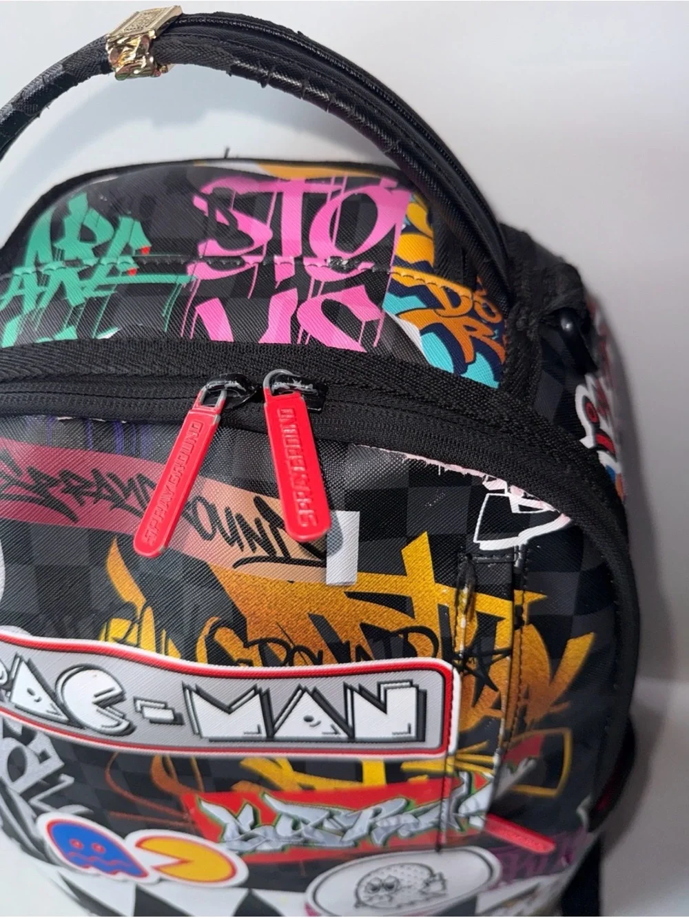 Pac-Man Graphic Black sprayground Backpack